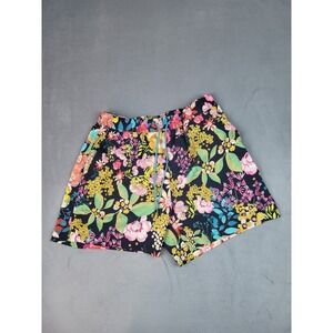 Johnny Was Millo Swim Shorts Mens Small Black Lightweight Drawstring Baggy Soft